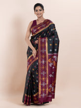 KAVVYA  BLACK COLOUR IKAT WEAVING SAREE